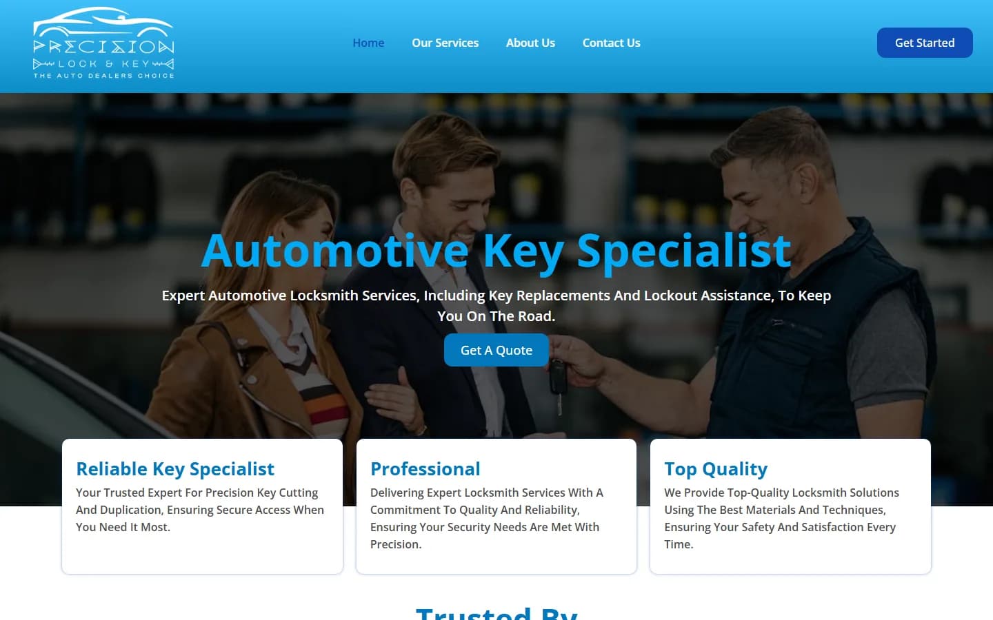 Precision Lock & Key website