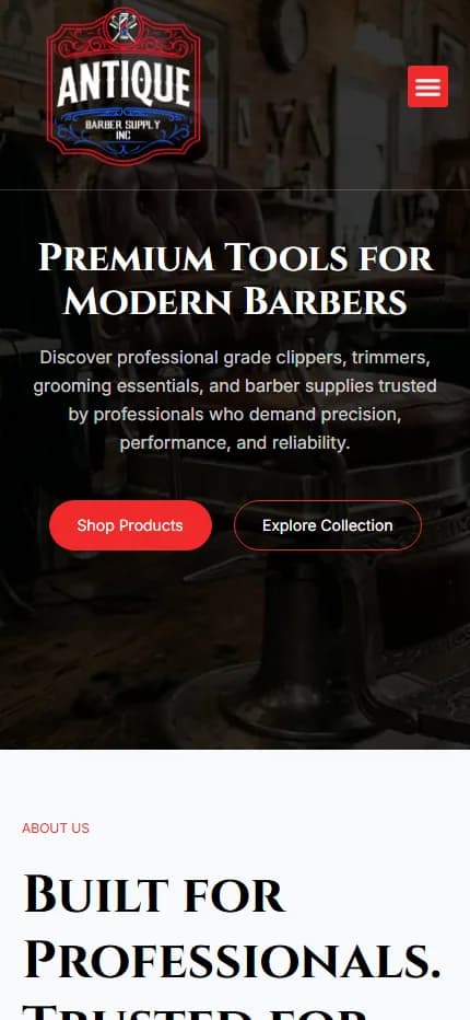 Antique Barber Supply — mobile view
